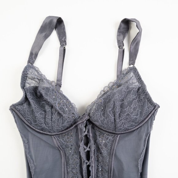 VICTORIA'S SECRET grey corset lingerie size 34B - Picture 4 of 11